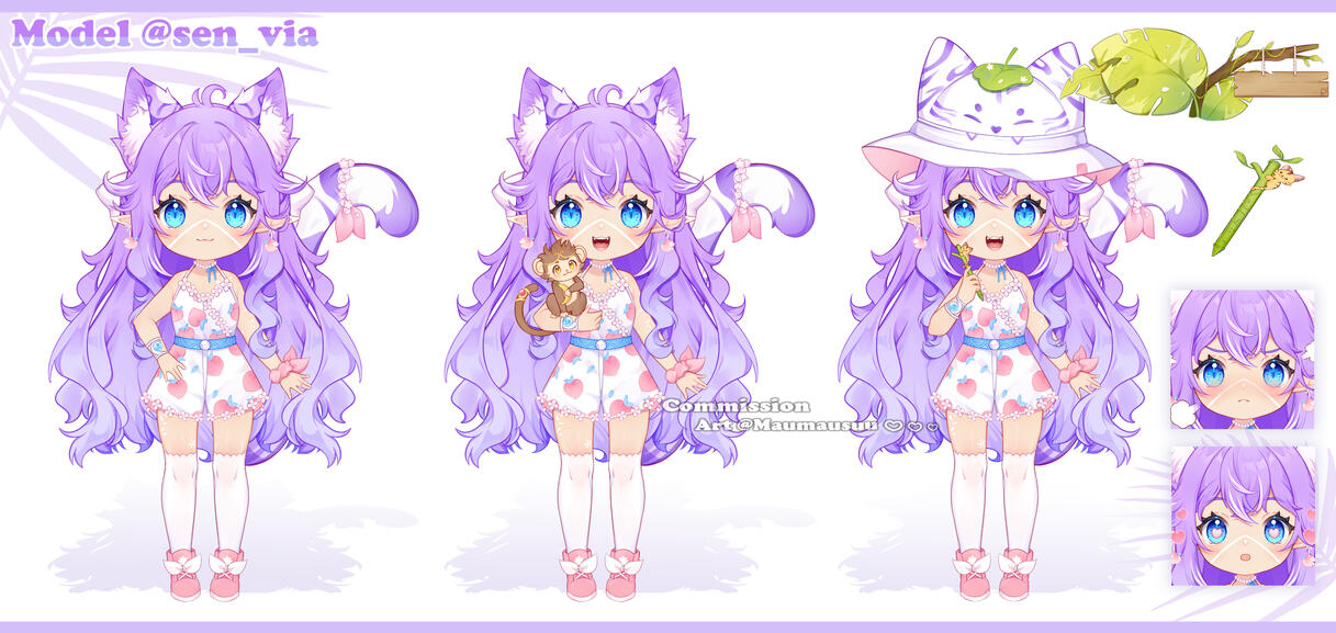 Chibi vtuber ViaSen 2024